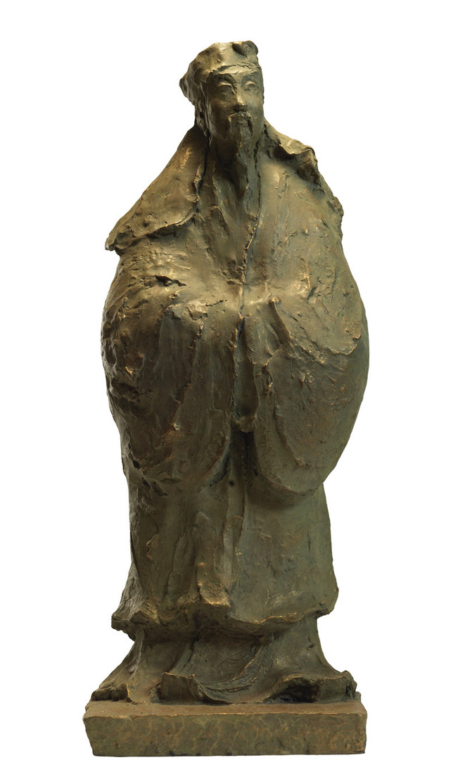 《汤显祖》  吴为山 66x27x21cm 2017年 青铜