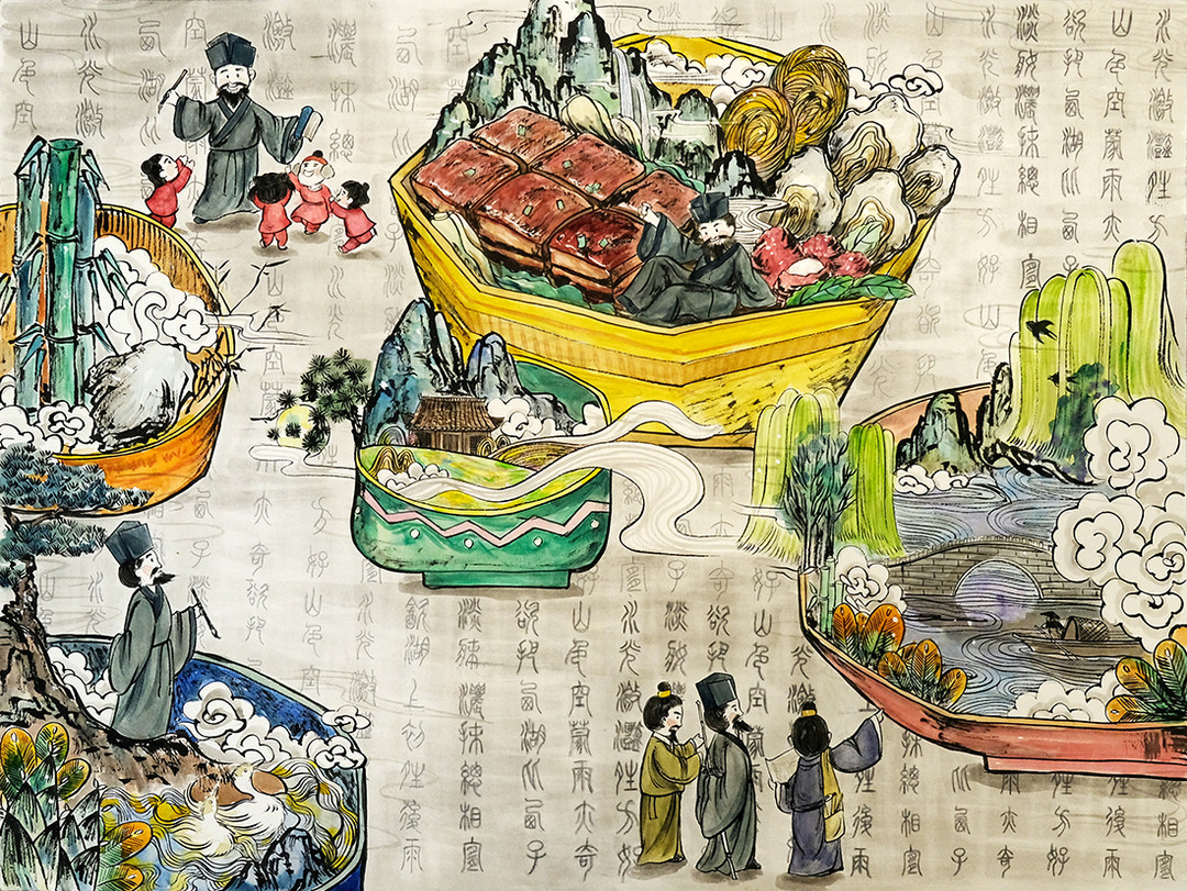 "让文物活起来"第十一届"童画杭州名人"主题绘画大赛优秀作品展