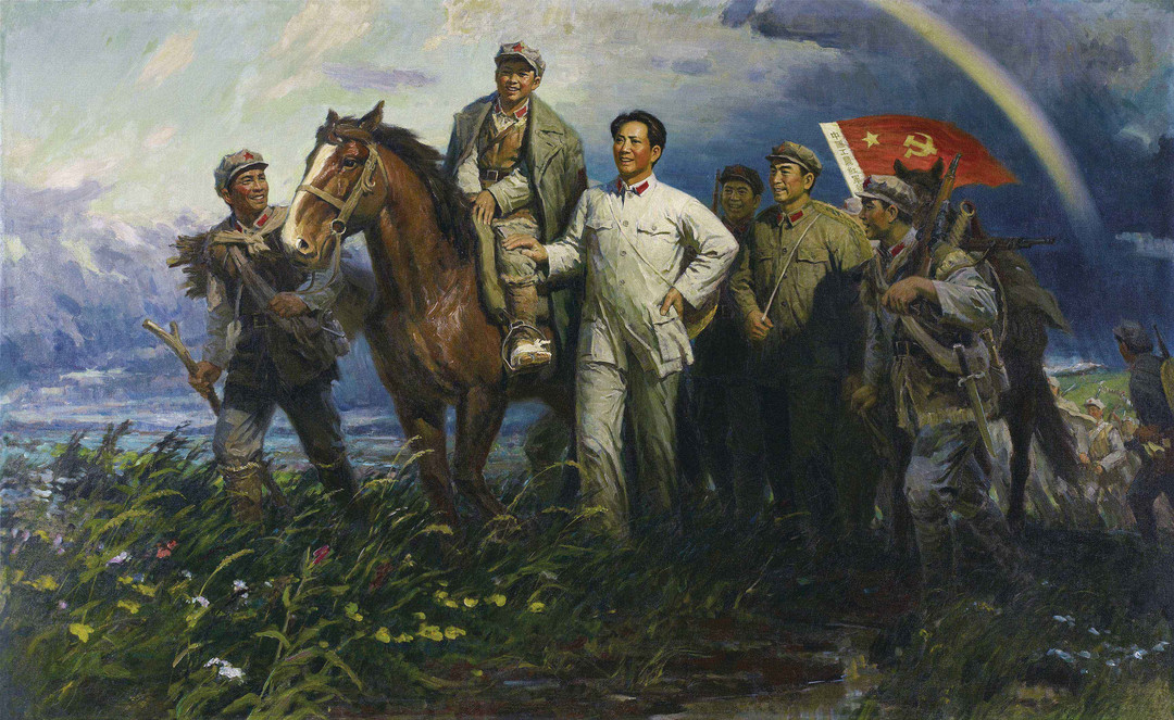 《为了一个共同革命目标》  张方震 165×267cm 1977年 布面油画