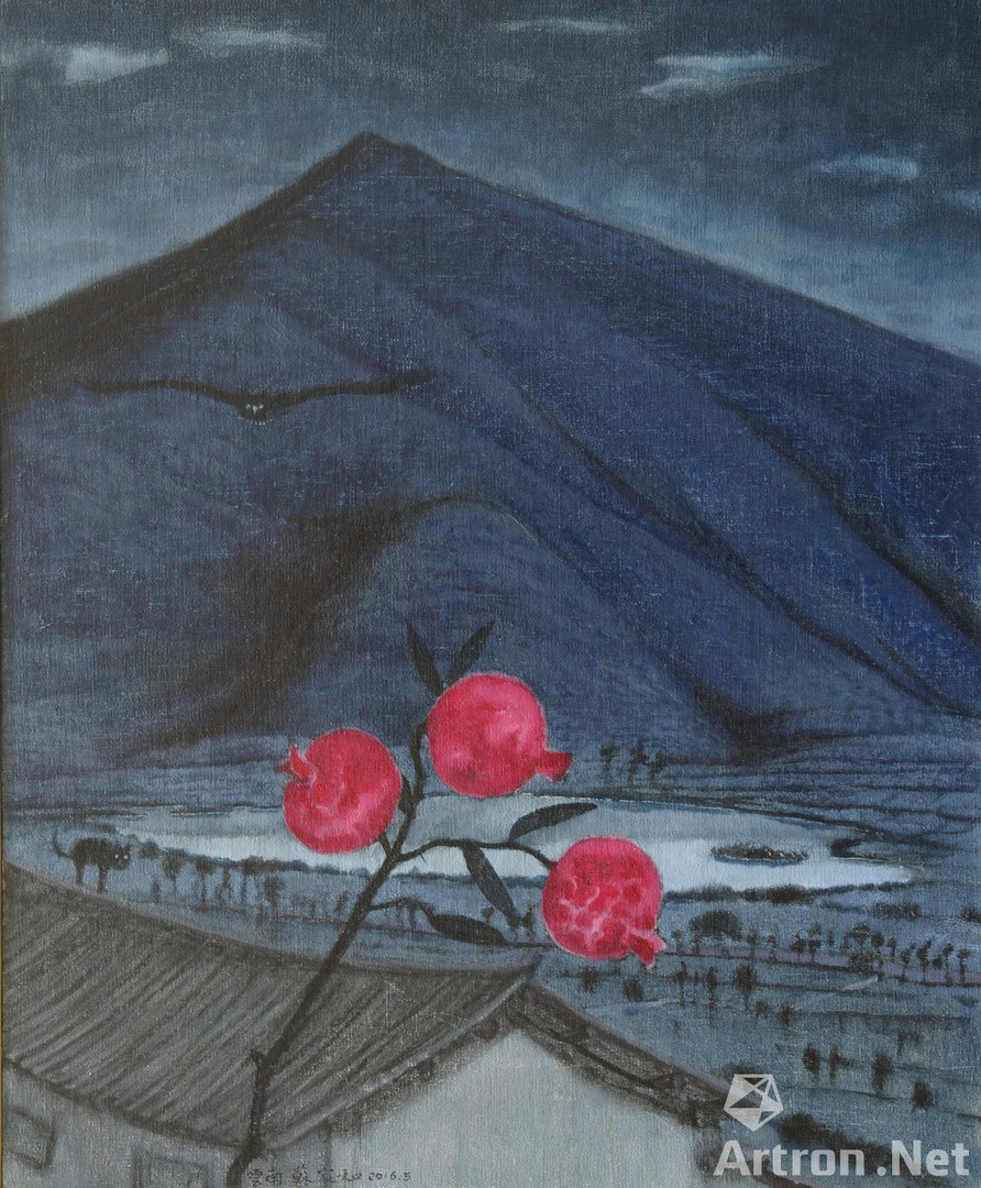 《夜的凝视-中秋》  苏斌 50x60cm 2016年 布面油画