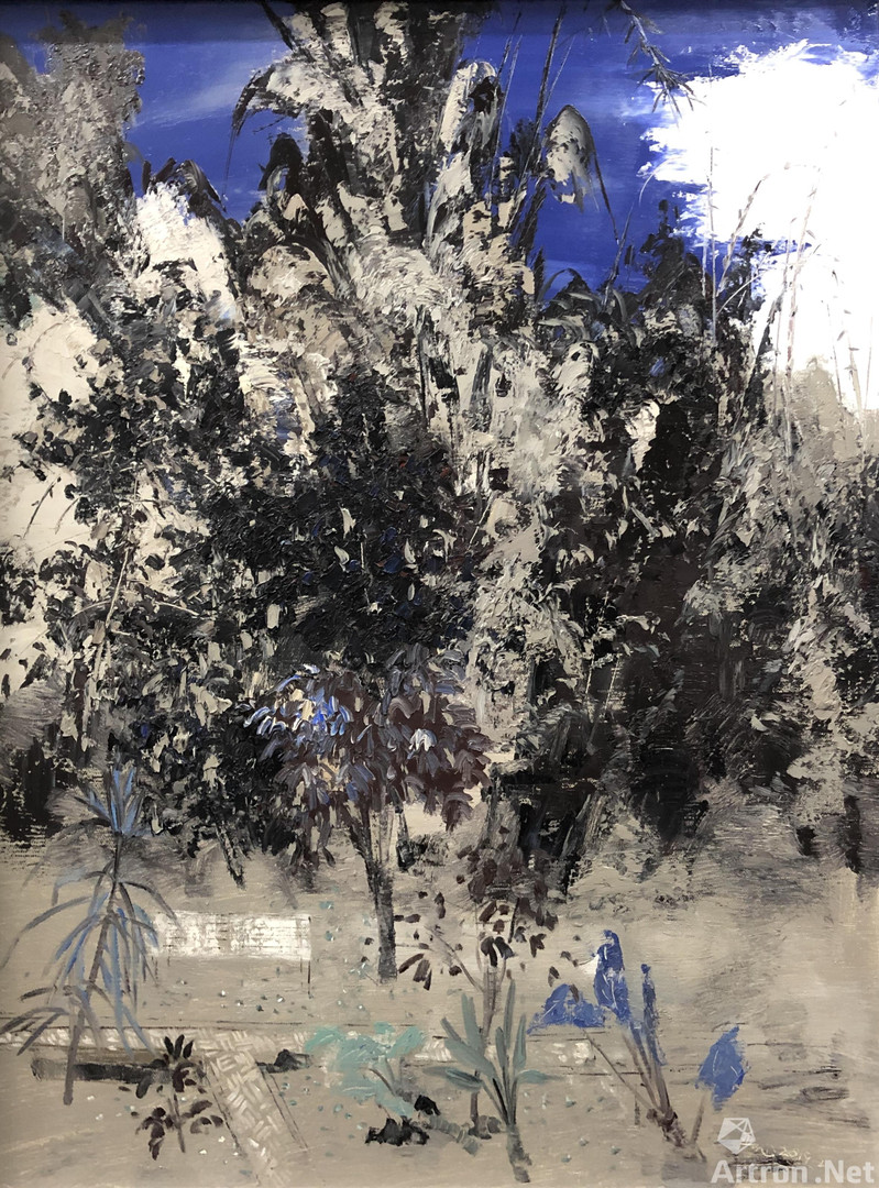 《小东的院子》  亚丽 60x80cm 2019年 布面油画