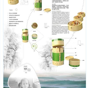 边远山区产品设计——竹木便携式餐盒
