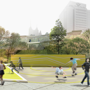 《城市运动景观—滑板公园和老社区剩余空间更新设计》效果图1