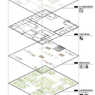 集体式社区环境更新设计—以武汉红房子社区改造为例 轴测爆炸