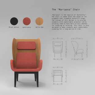 《高校公共空间里学习行为与家具设计研究——“Mariposa”私密性公共座椅于历战04》