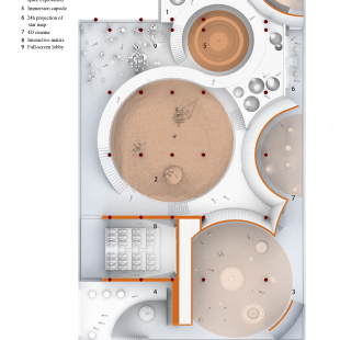 武汉科学技术馆主题展厅空间设计-平面图