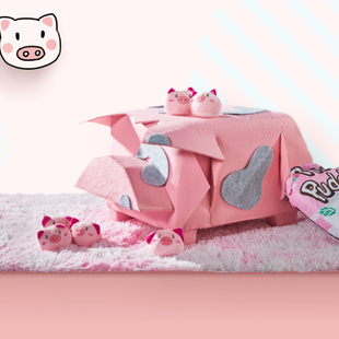 《奶牛和小猪“折纸”系列组合软家具》4