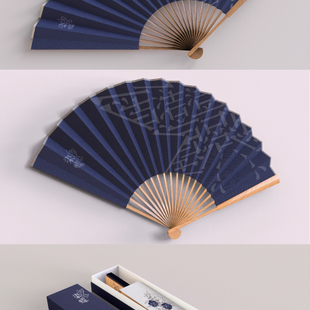 染蝶——蓝印花布手工坊艺术衍生品扇子系列