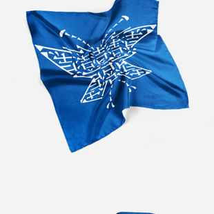 染蝶——蓝印花布手工坊艺术衍生品围巾系列