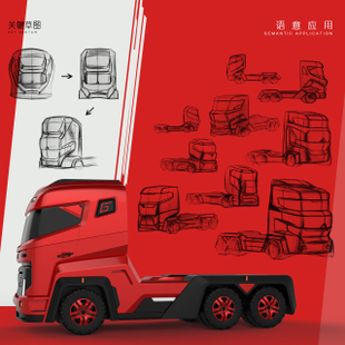 基于“中国元素”语意的牵引卡车外观设计研究