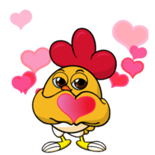 《“呦呦鸡”原创动画表情包-比心》作品截图
