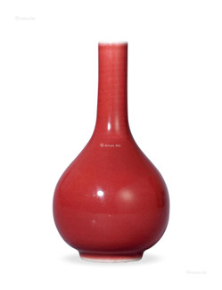 霁红釉小胆瓶