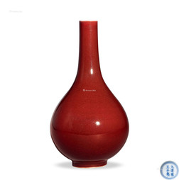 霁红釉小胆式瓶