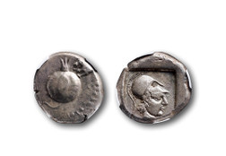 古希腊菲利亚古风标准重银币一枚
