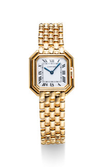 卡地亚  精美罕有，女装黄金方形机械链带腕表，年份约1979