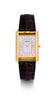 帝后  独特精致，女装黄金镶钻石长方形腕表，备隐藏表盘，「Golden Dream」，型号G-2000，年份约2000