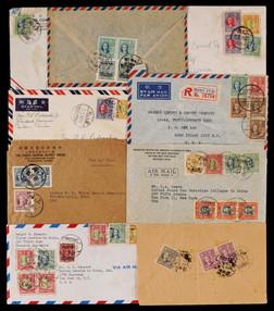 1948年上海寄美国封一组9件