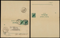 1899年南京寄德国5芬尼斜盖邮资片