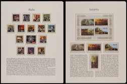外国邮票定位册专题邮票一组约数百枚贴片