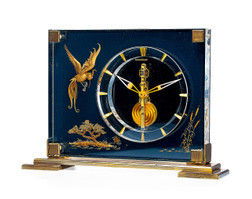 积家 独特精美，镀金黄铜河边凤凰座钟，备八天动力储存，「Marina」，型号349，年份约1960