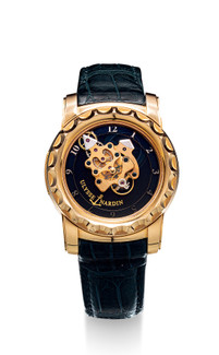 雅典 罕有精美，玫瑰金7天卡罗素机械腕表，备双擒纵系统，「FREAK」，型号016-88，年份约2012