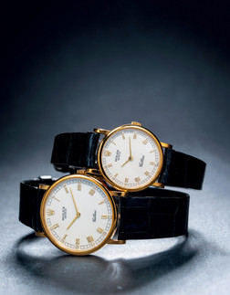 劳力士 一组两件，男装及女装黄金镶钻石机械腕表，「Cellini」，型号5112及5109，年份约1970
