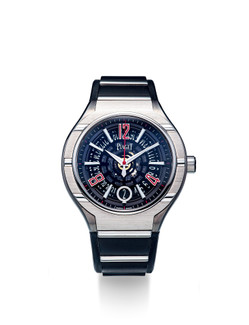 伯爵 时尚精美，限量版钛金属及精钢镂空自动腕表，备日期显示，「Polo」，型号G0A35010，限量生产500枚，年份约2017