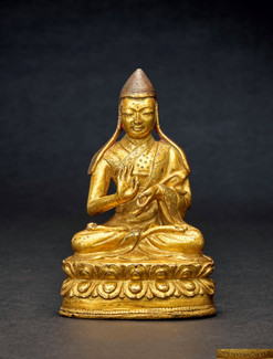 西藏铜鎏金宁玛派上师