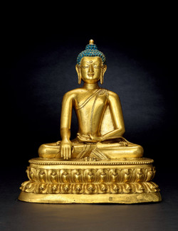 西藏铜鎏金释迦牟尼