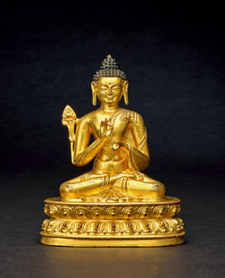西藏铜鎏金弥勒佛