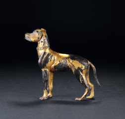铜鎏金犬