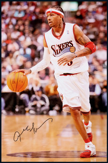 “NBA巨星”阿伦·艾弗森（Allen Iverson）亲笔签名照，附证书