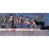高桂子 〈 少女的诱惑〉120×220cm 高桂子 布面油画 2009年