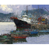 姜小松 《香港長洲碼頭》