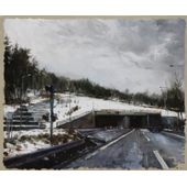 周小松 《旅程——黑白风景》油画 50x60cm 2014年