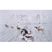 段玉海 19时代风景—留守儿童100 X 162cm 布面油画 2008年