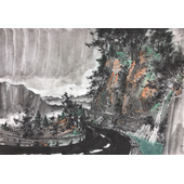 李月林 李月林 · 古剑山写生之一  ·  46×68cm · 纸本重彩 · 2017年