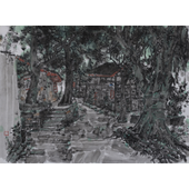 李月林 李月林 · 金刚碑写生之一  ·  46×68cm · 纸本重彩 · 2017年