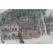 李月林 李月林 · 莫高窟  ·  46×68cm · 纸本重彩 · 2016年