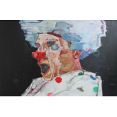 褚先宇 《小丑先生》  60×90cm 布面油画 