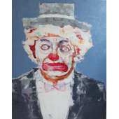 褚先宇 《小丑先生》 100×80cm 布面油画 2019年 