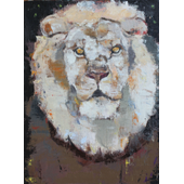 褚先宇 《狮子》40x30cm 布面油画 2019年