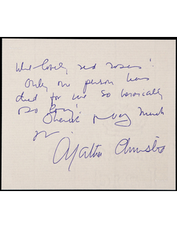 “英国著名推理小说家”阿加莎·克里斯蒂（Agatha Christie）亲笔信