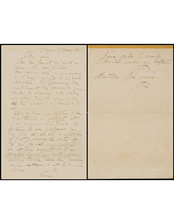“法国著名印象派画家”雷诺阿（Pierre Auguste Renoir）亲笔信