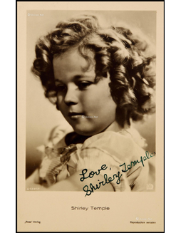 “美国著名童星”秀兰·邓波儿（Shirley Temple）亲笔签名照