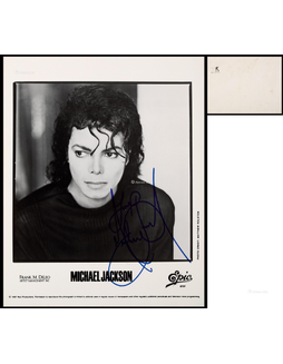 “美国音乐天皇”迈克尔·杰克逊（Michael Jackson）亲笔签名照
