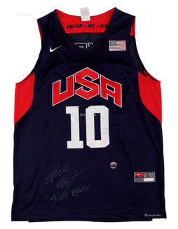 “黑曼巴”科比·布莱恩特（Kobe Bryant）亲笔签名北京奥运会美国国家队球衣
