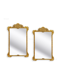 法国 路易十五样式 金漆木雕挂镜