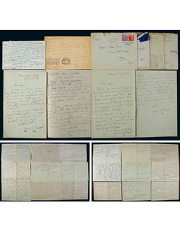 “法国著名人道主义作家”罗曼·罗兰（Romain Rolland）于1922年-1938年间致法国著名作家皮埃尔·儒佛夫人安德蕾·儒佛（Andrée Jouve）信札一组23通共73面，附实寄封4枚