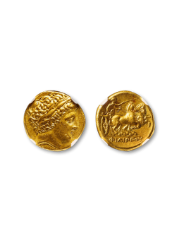 古希腊马其顿王国阿波罗头像标准金币一枚